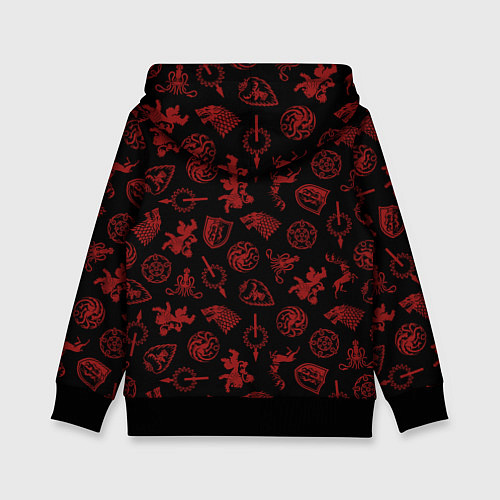 Детская толстовка Houses logo pattern Game of Thrones / 3D-Черный – фото 2