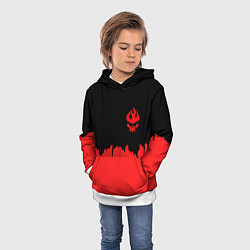 Толстовка-худи детская Гуррен-Лаганн абстракция, цвет: 3D-белый — фото 2