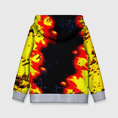 Детская толстовка Fallout огненные краски стиль / 3D-Меланж – фото 2