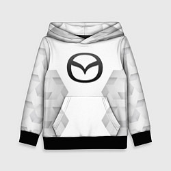 Толстовка-худи детская Mazda white poly, цвет: 3D-черный