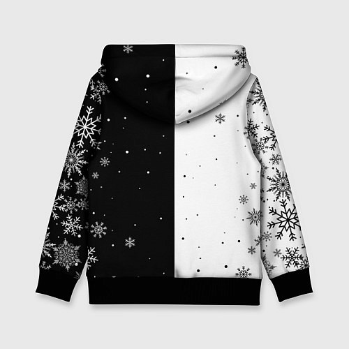 Детская толстовка Инь янь - змеи / 3D-Черный – фото 2