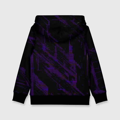 Детская толстовка Фиолетовые точки на чёрном фоне / 3D-Черный – фото 2