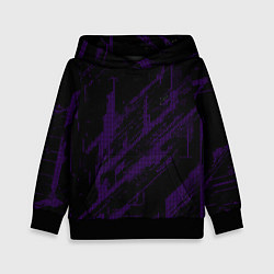 Детская толстовка Фиолетовые точки на чёрном фоне