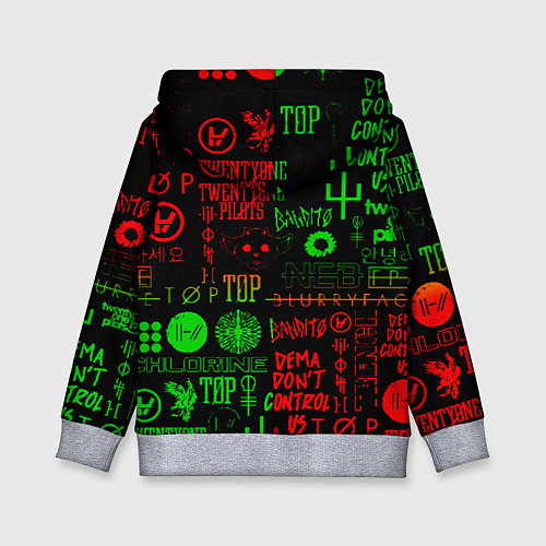 Детская толстовка Twenty one pilots music steel / 3D-Меланж – фото 2