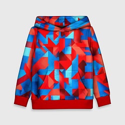 Детская толстовка Сине красная абстракция