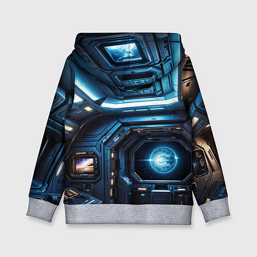 Детская толстовка Шахматы: Гагарин vs Чужой / 3D-Меланж – фото 2