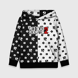 Толстовка-худи детская Red Dead Redemption 2 pattern, цвет: 3D-черный