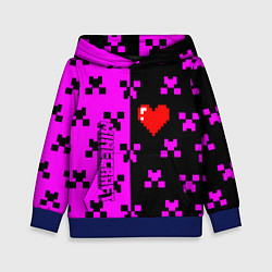 Толстовка-худи детская Minecraft love game, цвет: 3D-синий