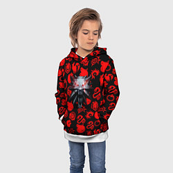Толстовка-худи детская The Witcher anime pattern, цвет: 3D-белый — фото 2