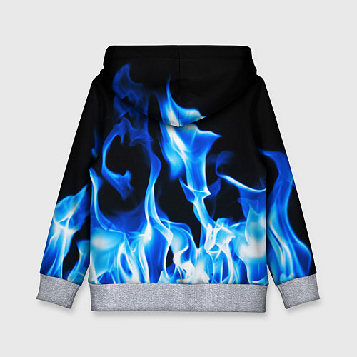 Детская толстовка Doom fire logo steel / 3D-Меланж – фото 2