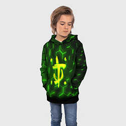 Толстовка-худи детская Doom кислотная броня, цвет: 3D-черный — фото 2