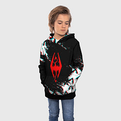 Толстовка-худи детская The Elder Scrolls Online glitch, цвет: 3D-черный — фото 2