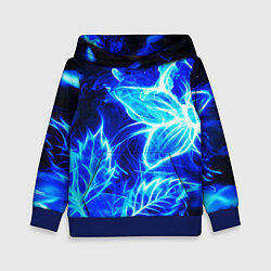 Детская толстовка Огненный синий цветок