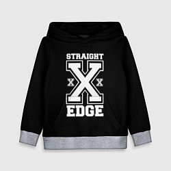 Толстовка-худи детская Straight edge SXE, цвет: 3D-меланж