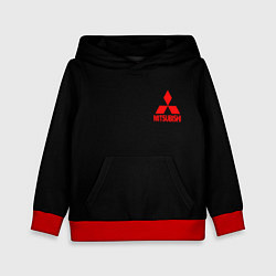 Толстовка-худи детская Mitsubishi logo, цвет: 3D-красный
