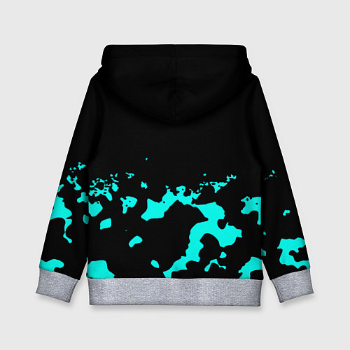 Детская толстовка Chernobylite камуфляж голубой / 3D-Меланж – фото 2