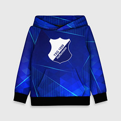 Толстовка-худи детская Hoffenheim blue poly, цвет: 3D-черный