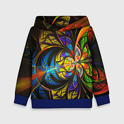 Детская толстовка Фрактальный оптический узор в цвете