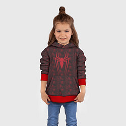 Толстовка-худи детская Spider-Man logo, цвет: 3D-красный — фото 2
