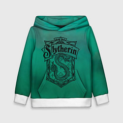 Толстовка-худи детская Факультет Слизерин, цвет: 3D-белый