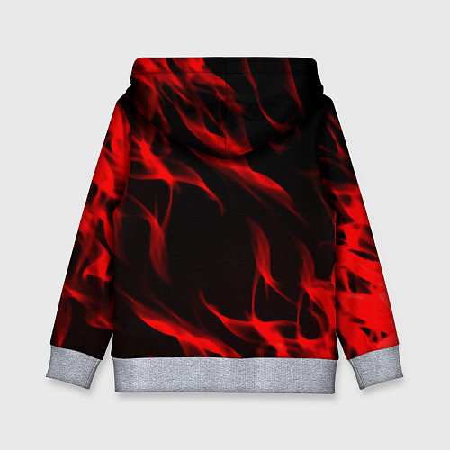 Детская толстовка Keep calm flame red / 3D-Меланж – фото 2