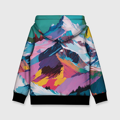 Детская толстовка Горы краски / 3D-Черный – фото 2
