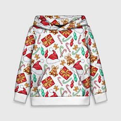 Детская толстовка Новогодний паттерн 2025