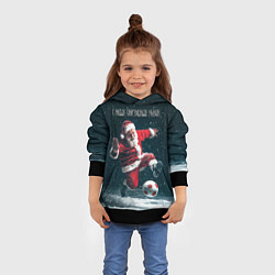 Толстовка-худи детская С Новым спортивным годом, цвет: 3D-черный — фото 2