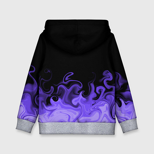 Детская толстовка Абстрактный фиолетовый огонь / 3D-Меланж – фото 2