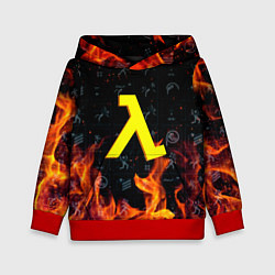 Толстовка-худи детская Half life fere steel, цвет: 3D-красный