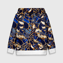 Детская толстовка Золотистая змеиная абстракция