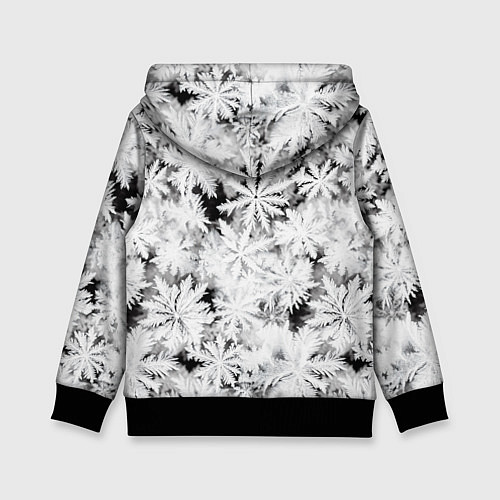 Детская толстовка Рождественский мороз на стекле / 3D-Черный – фото 2