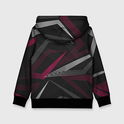 Детская толстовка Цветные линии / 3D-Черный – фото 2
