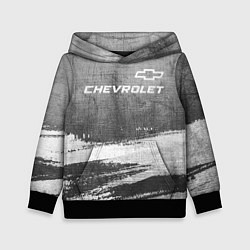 Толстовка-худи детская Chevrolet - grey gradient посередине, цвет: 3D-черный