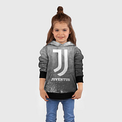 Толстовка-худи детская Juventus - grey gradient, цвет: 3D-черный — фото 2