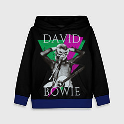 Толстовка-худи детская David Bowie - hand goggles, цвет: 3D-синий