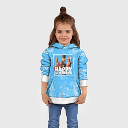 Толстовка-худи детская Happy Holidays - Fortnite Ginger Gunner и Щелкунчи, цвет: 3D-белый — фото 2