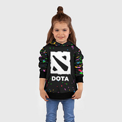 Толстовка-худи детская Dota конфети, цвет: 3D-черный — фото 2