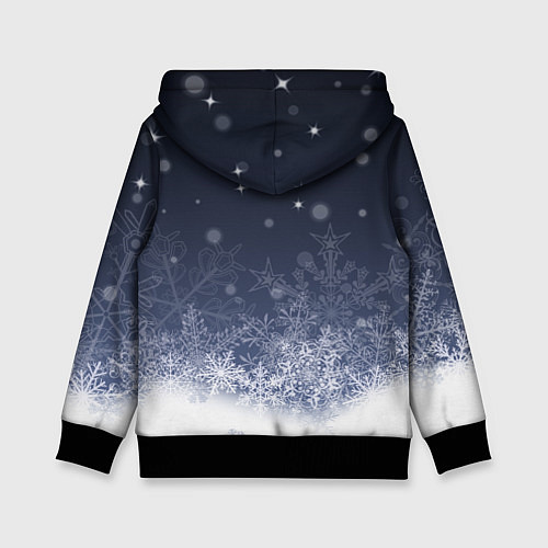 Детская толстовка Санта катается на скейте / 3D-Черный – фото 2