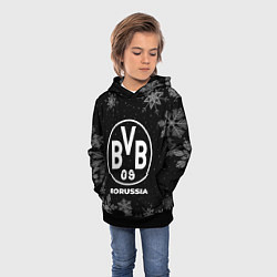 Толстовка-худи детская Снежный Borussia, цвет: 3D-черный — фото 2