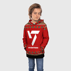 Толстовка-худи детская Seventeen new year, цвет: 3D-черный — фото 2