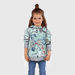 Толстовка-худи детская Crazy waves, цвет: 3D-меланж — фото 2