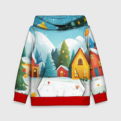 Детская толстовка Новогодний городок иллюстрация