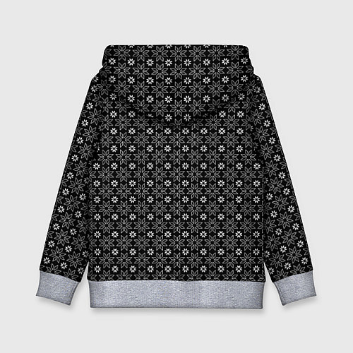 Детская толстовка Белые звёзды на чёрном фоне / 3D-Меланж – фото 2