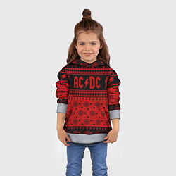 Толстовка-худи детская ACDC christmas sweater, цвет: 3D-меланж — фото 2