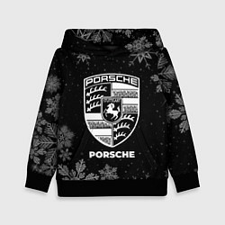 Толстовка-худи детская Снежный Porsche, цвет: 3D-черный