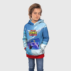 Толстовка-худи детская Blaze the cat - team Sonic racing, цвет: 3D-красный — фото 2