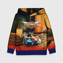 Толстовка-худи детская Team Sonic racing - video game, цвет: 3D-синий