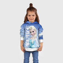 Толстовка-худи детская Эльза из Холодного сердца, цвет: 3D-белый — фото 2