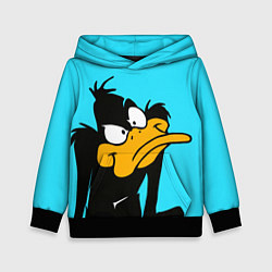 Толстовка-худи детская Даффи Дак, цвет: 3D-черный